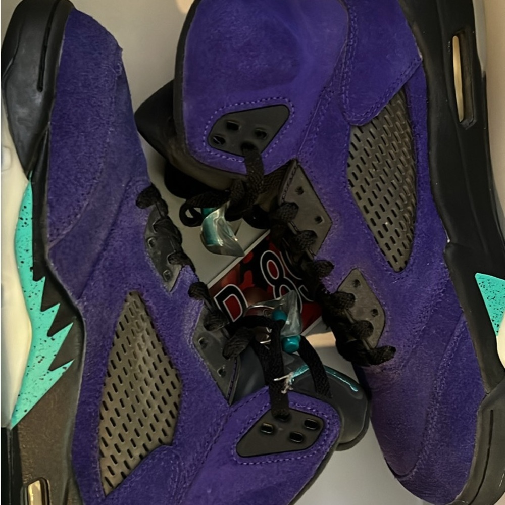Jordan Purple and Teal Sneakers